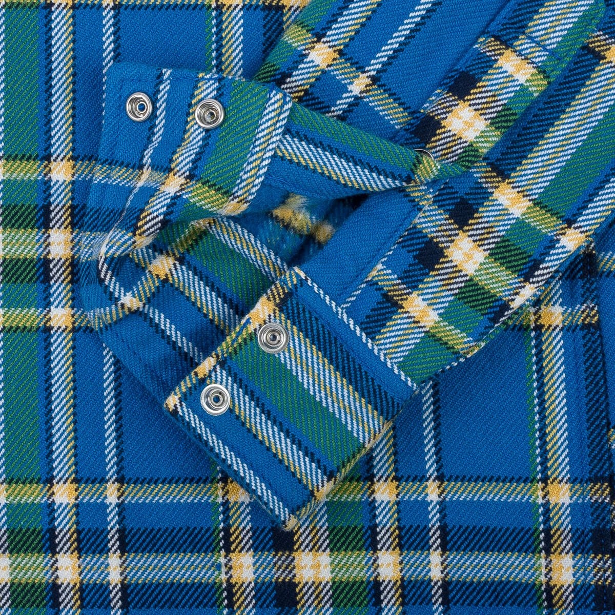 IHSH-370-BLU Ultra Heavy Flannel Tartan Check Western Shirt - Blue - 12