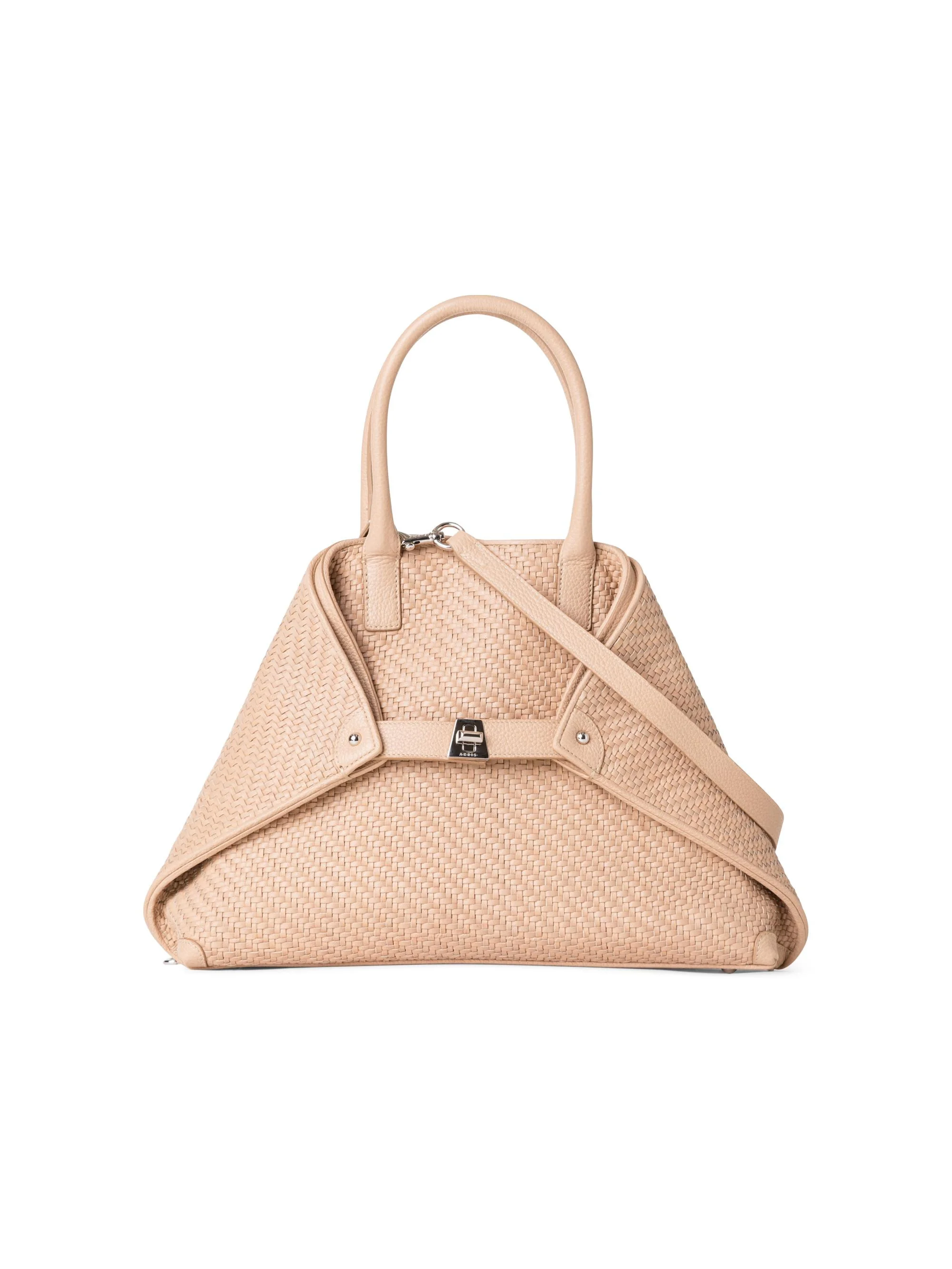 Women's Small Ai Braided Leather Top Handle Bag - Cordage - 1