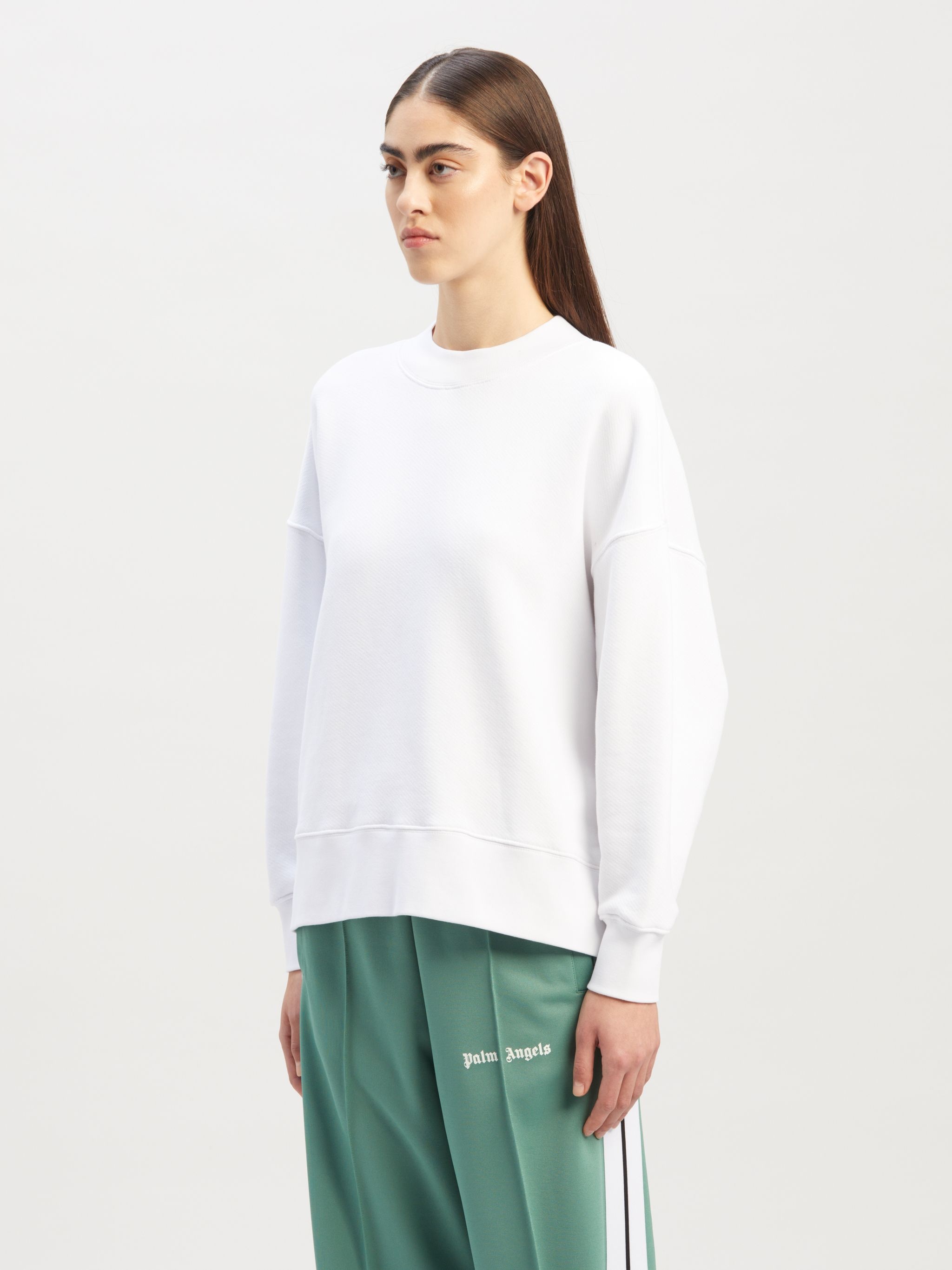 logo-print crew neck sweatshirt - 4