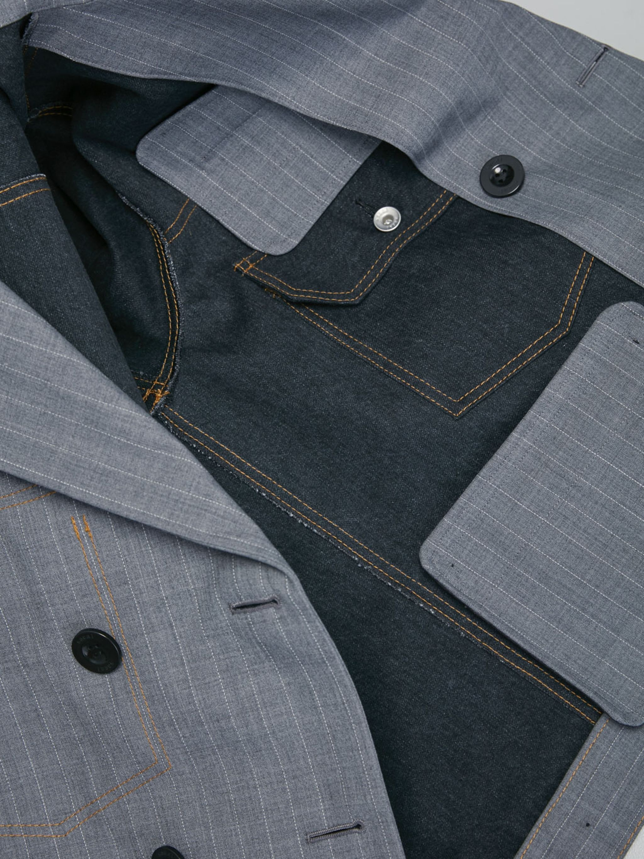 Chalk Stripe Bonding Jacket - 6