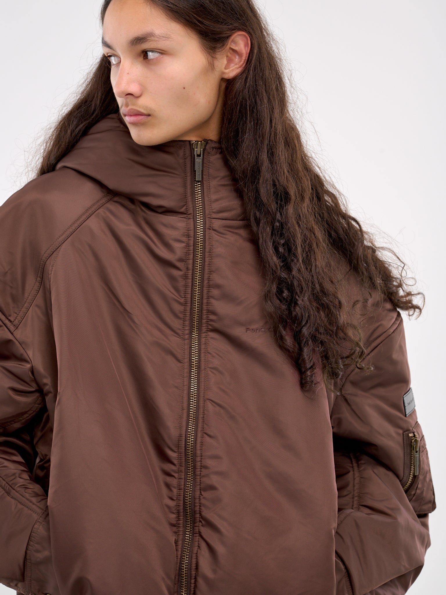 Oversized Nylon Puffer Jacket - 4