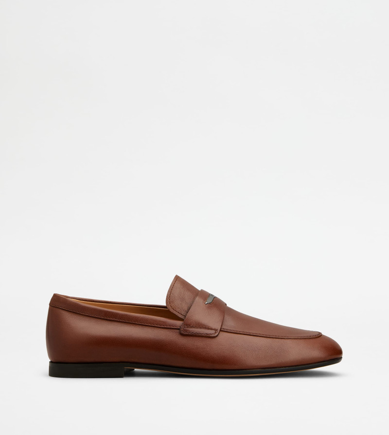 LOAFERS IN LEATHER - BROWN 1
