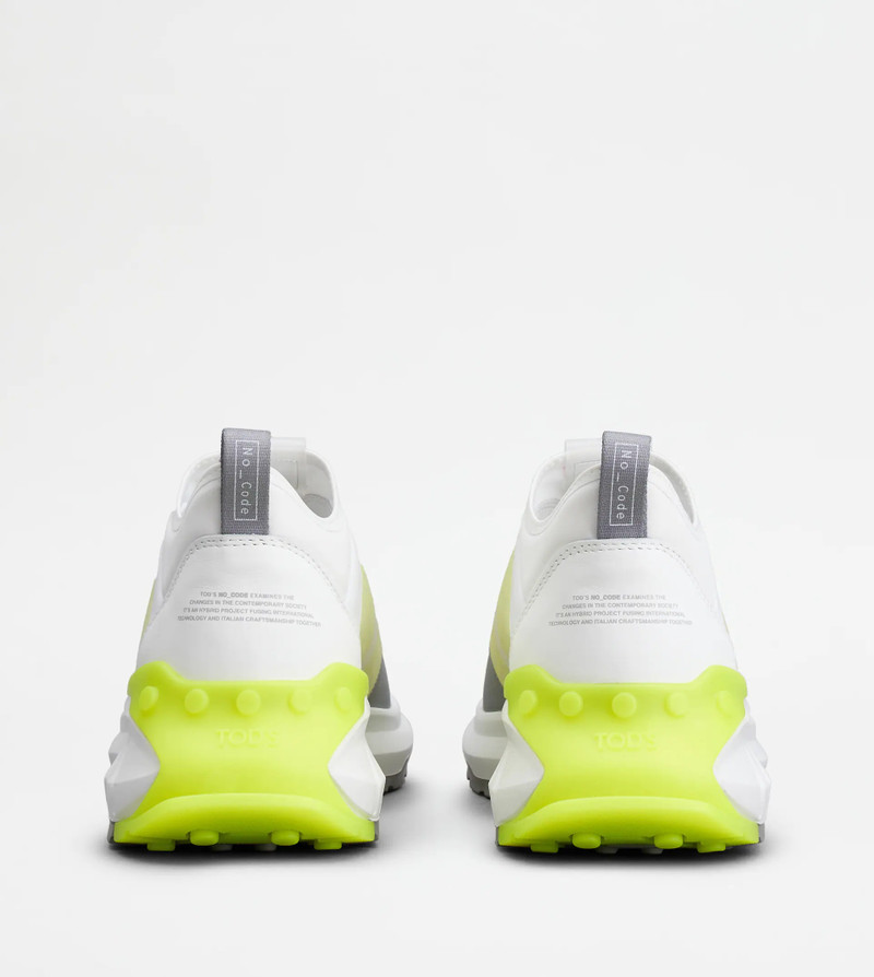 Tod's NO_CODE J IN TECHNICAL FABRIC AND LEATHER - WHITE, YELLOW outlook