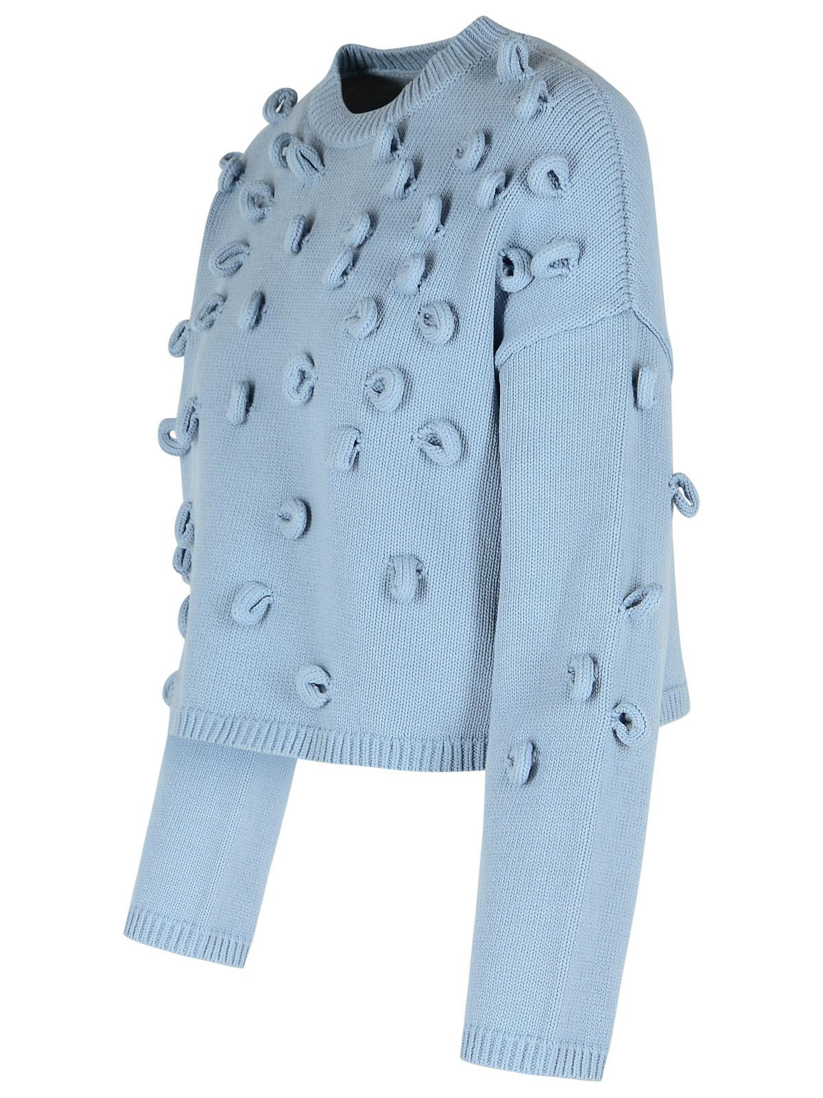 J.W. ANDERSON - Jw Anderson 'Crop' Sweater In Light Blue Cotton Blend Women - 2