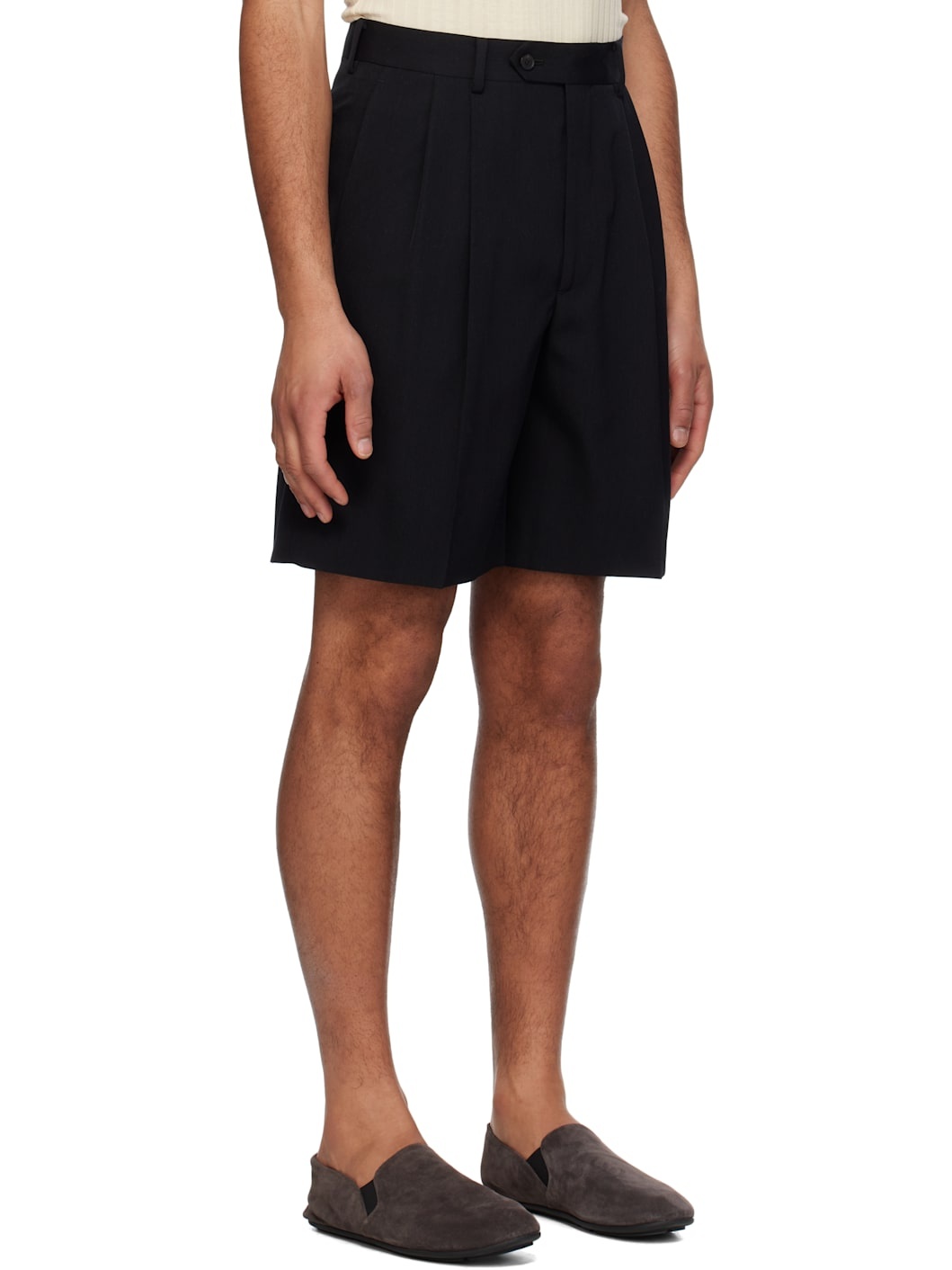 Black Light Wool Max Gabardine Shorts - 2