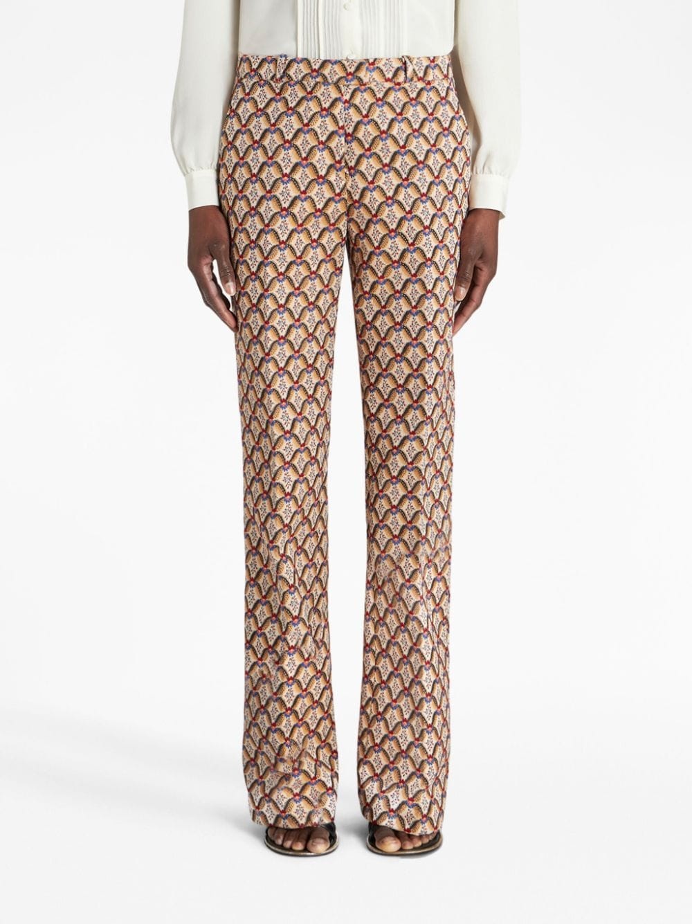 floral-print tailored trousers - 3