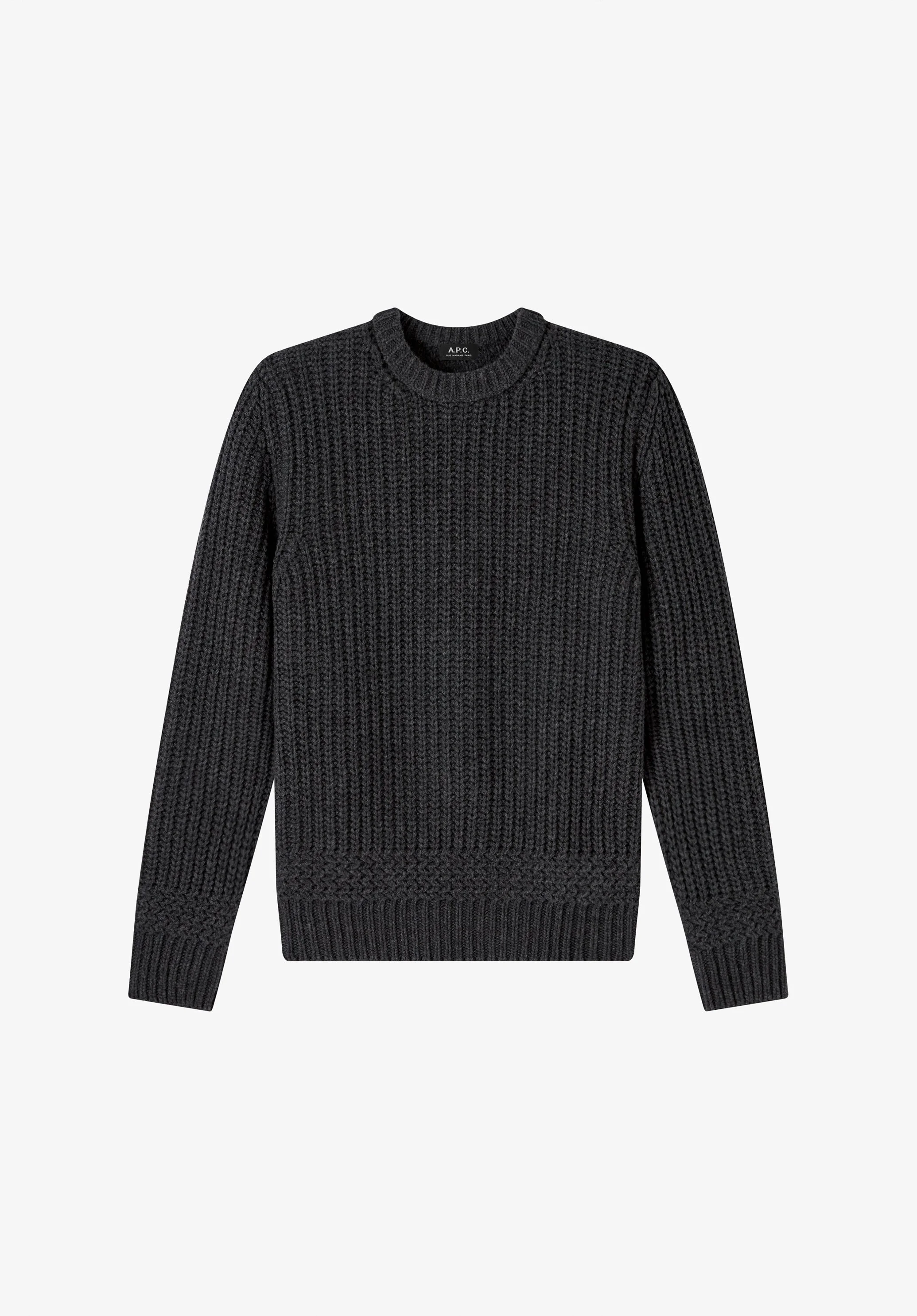 RON SWEATER - CHARCOAL GRAY SWEATER IN RECYCLED WOOL - 1
