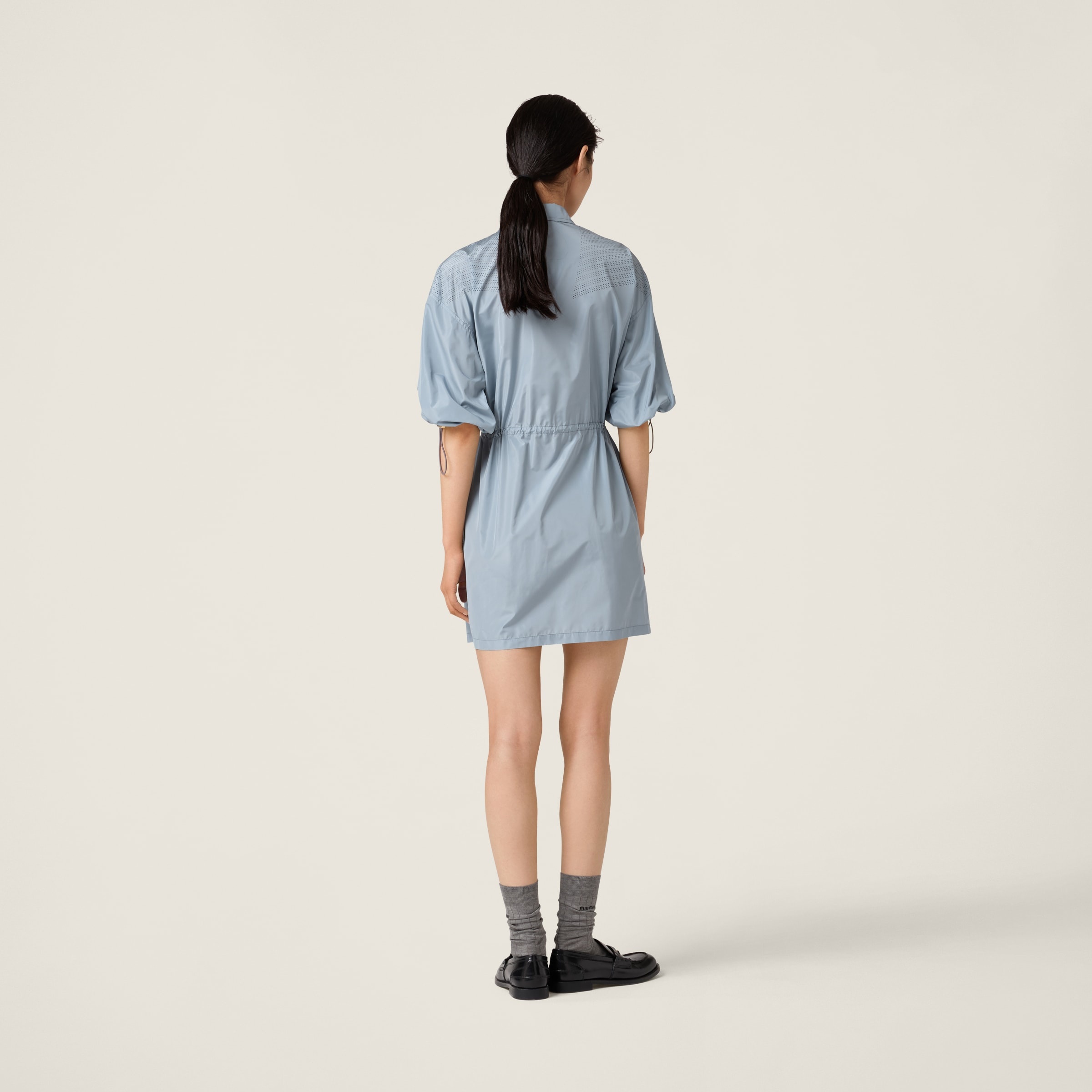 Technical silk mini-dress - 3