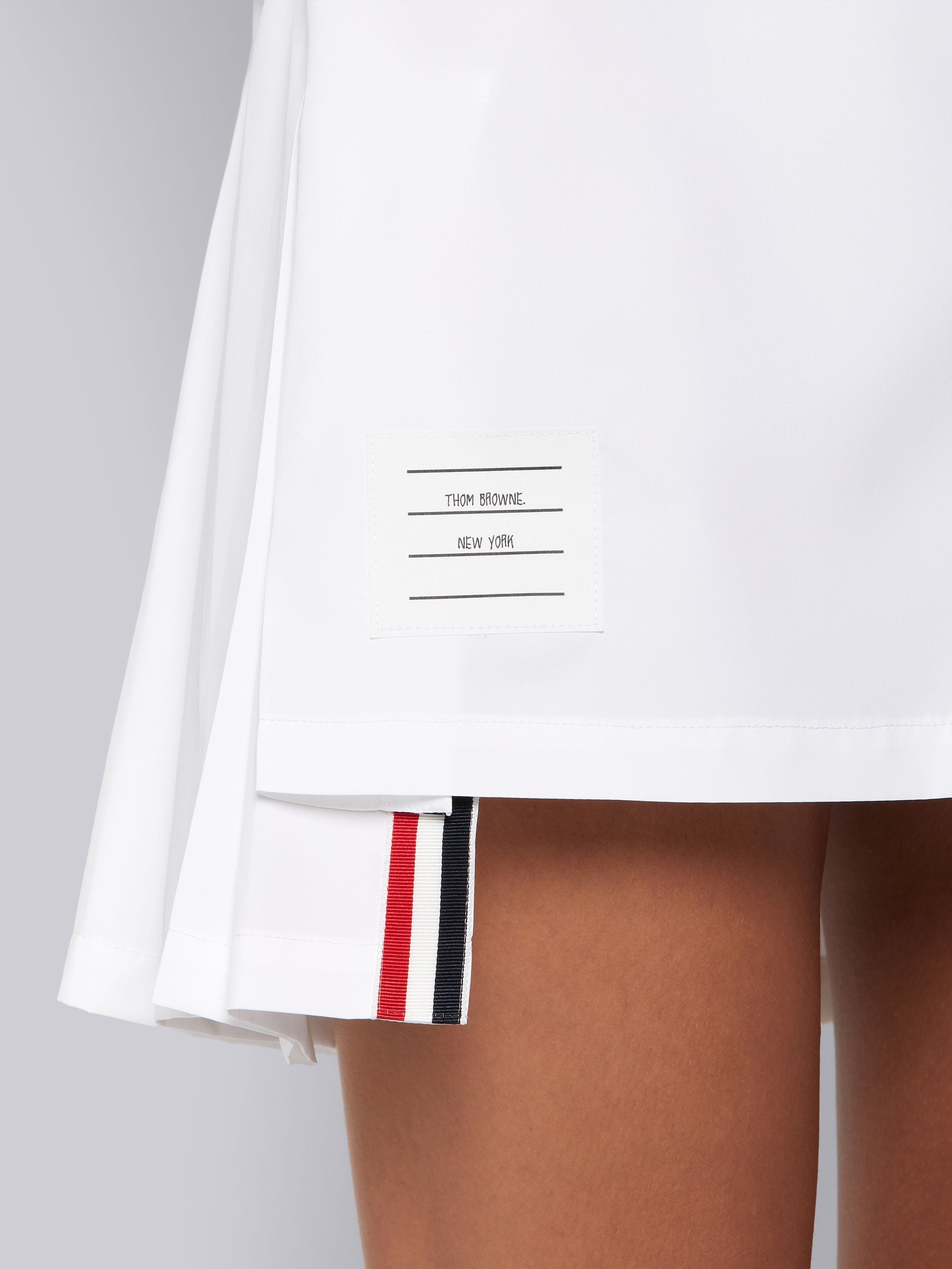 White Flyweight Tech 4-Bar Pleated Mini Skirt - 9