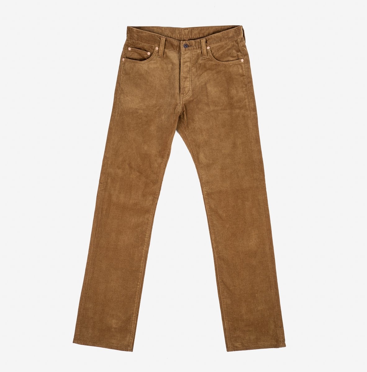 IH-6634-BRN 14oz Heavy Corduroy Straight Cut Pants - Brown - 1