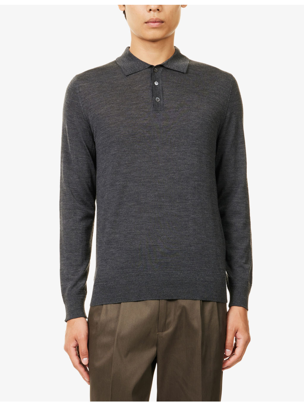 Pevaron Polo-Collar Wool Jumper - 3