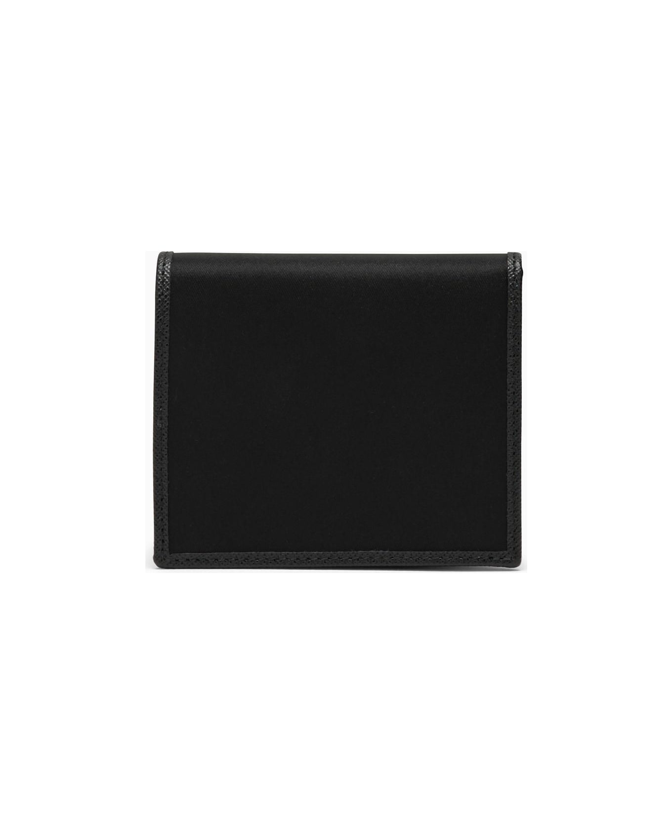 Black Wallet In Nylon E Saffiano - 3