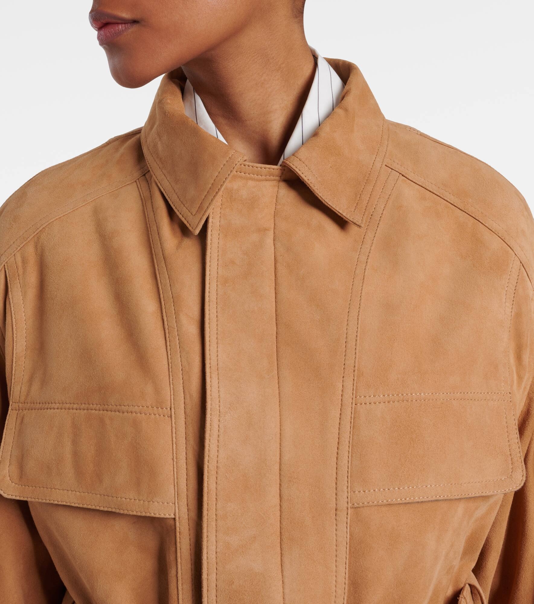 Zakary belted suede jacket - 4