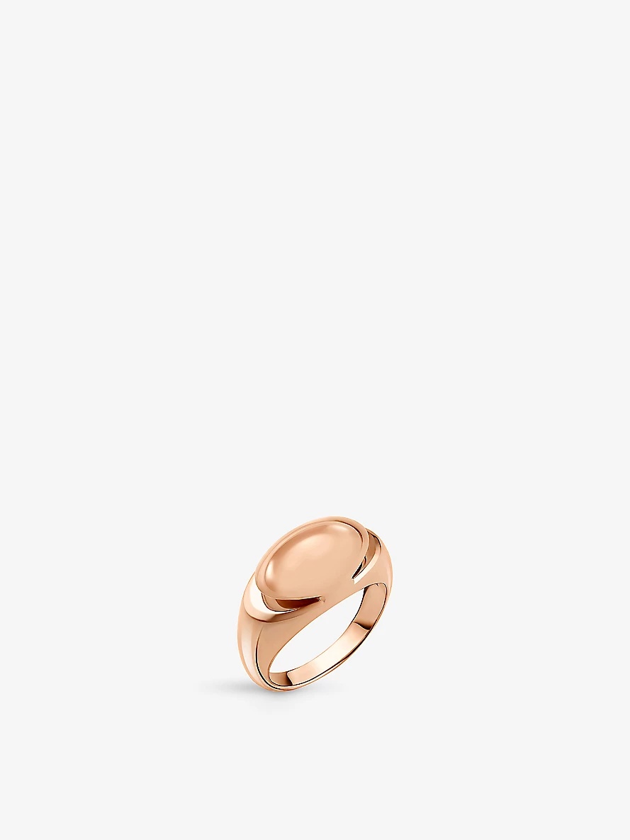 Cabochon 18ct rose-gold ring - 3