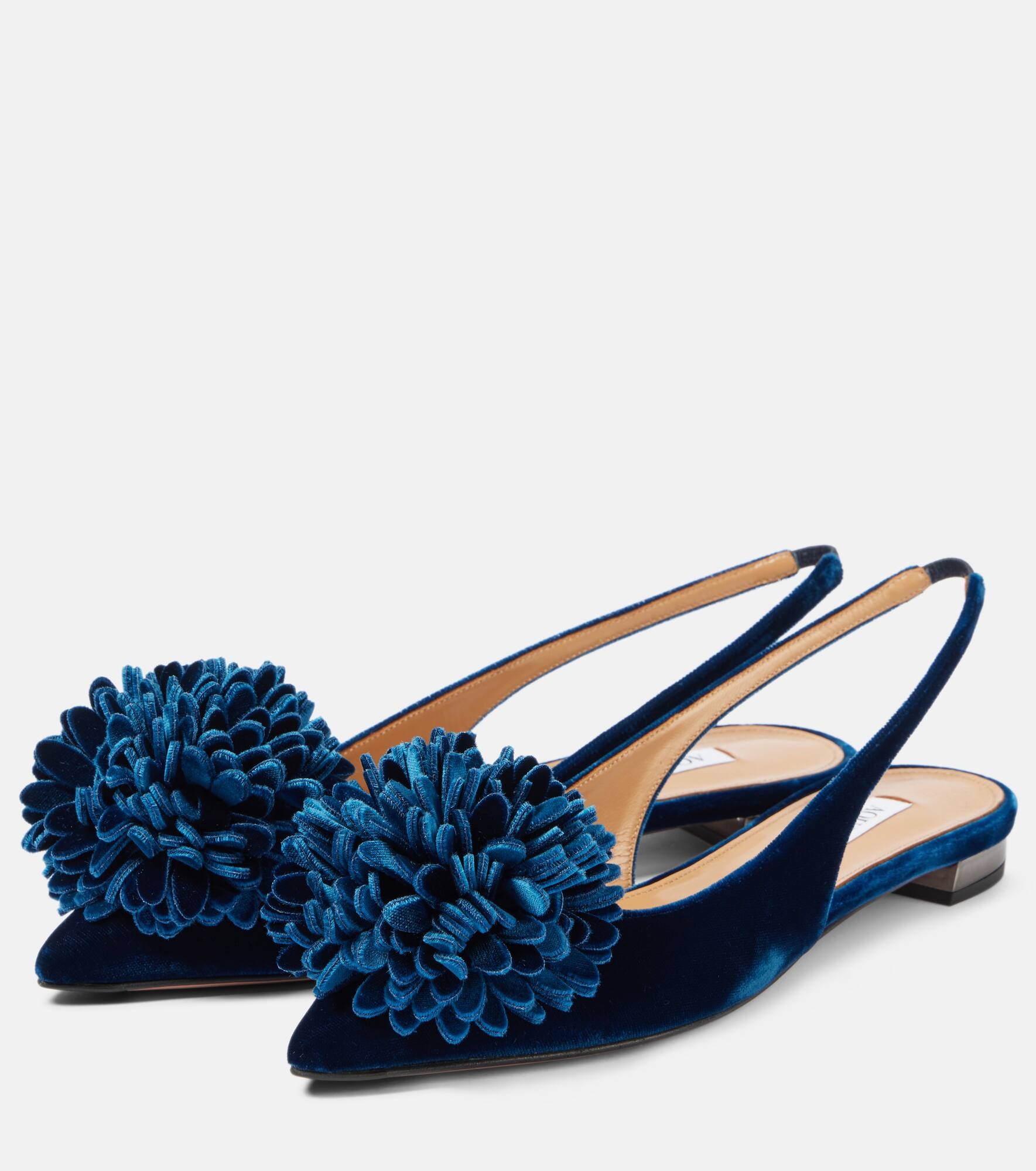 Couturier velvet slingback flats - 4