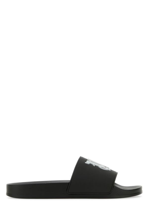 Black rubber slippers - 1