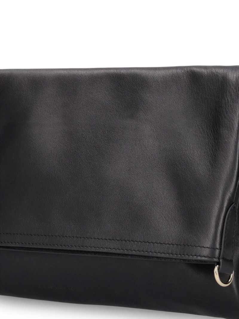 Flat leather crossbody bag - 3