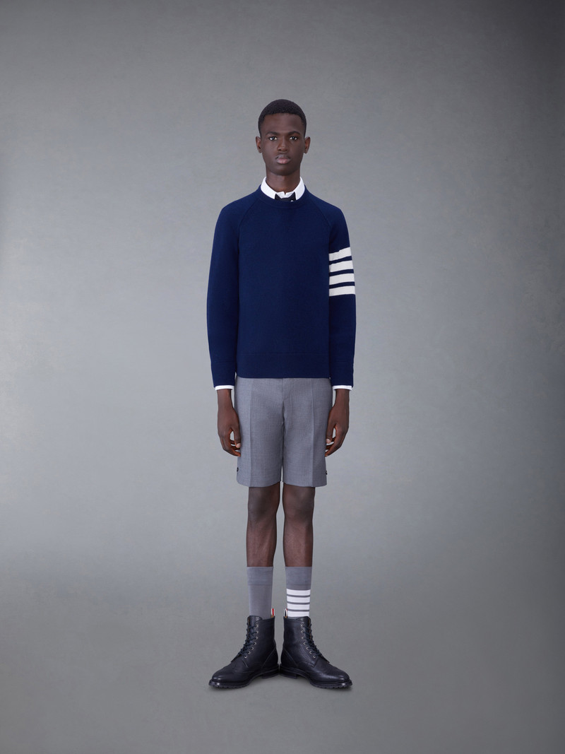 FRENCH TERRY CASHMERE 4-BAR CREWNECK PULLOVER 3