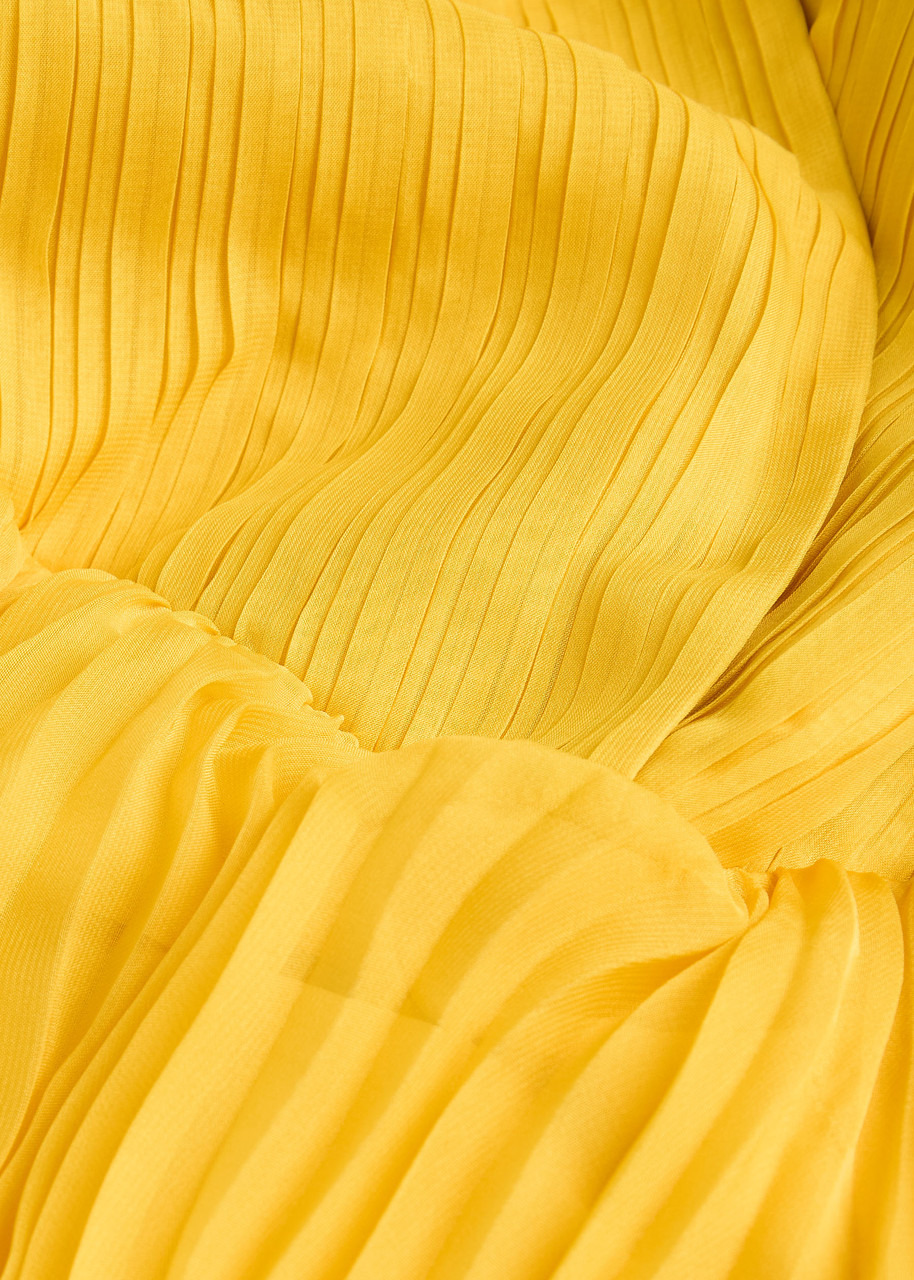 Alice + Olivia Nya Pleated Chiffon Maxi Dress - 5