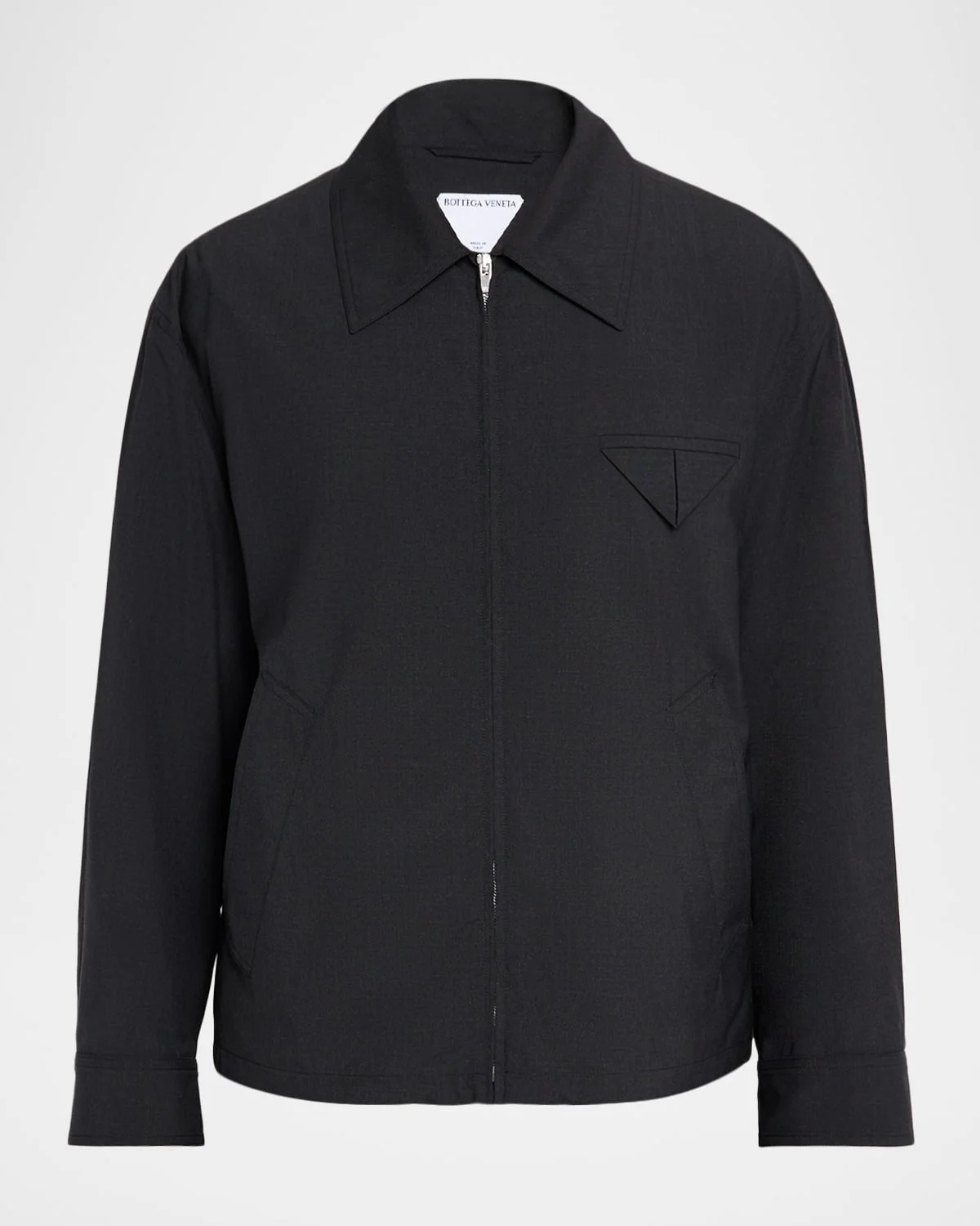 Men's Wool Triangle-Pocket Full-Zip Blouson - 1