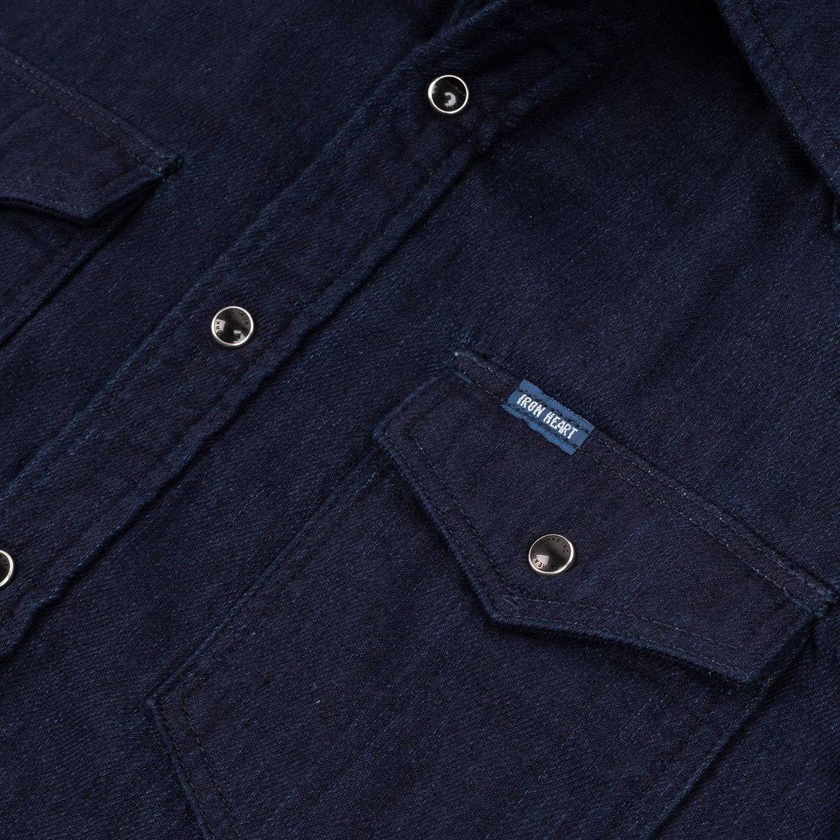 IHSH-347-IND 10oz Double Cloth Denim CPO Shirt - Indigo - 9
