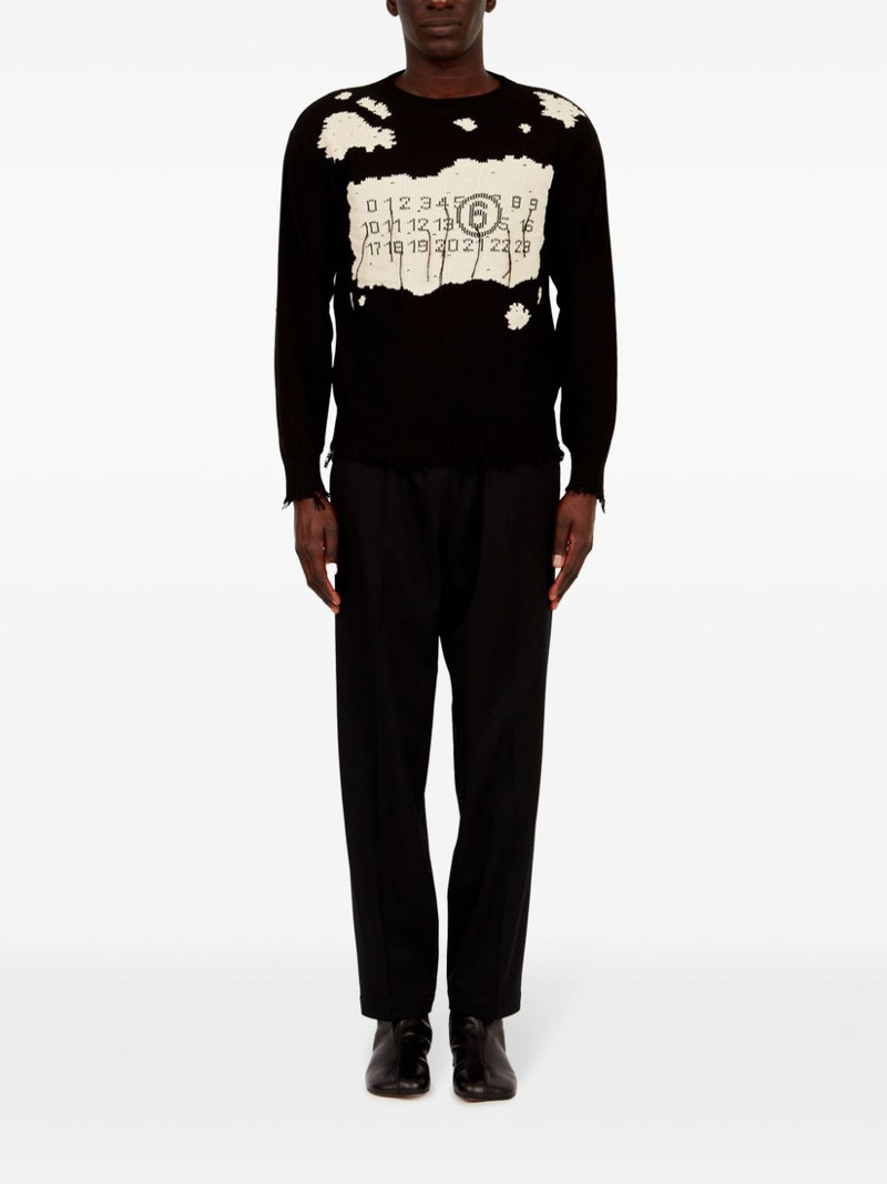 MM6 Maison Margiela numbers-motif jumper outlook