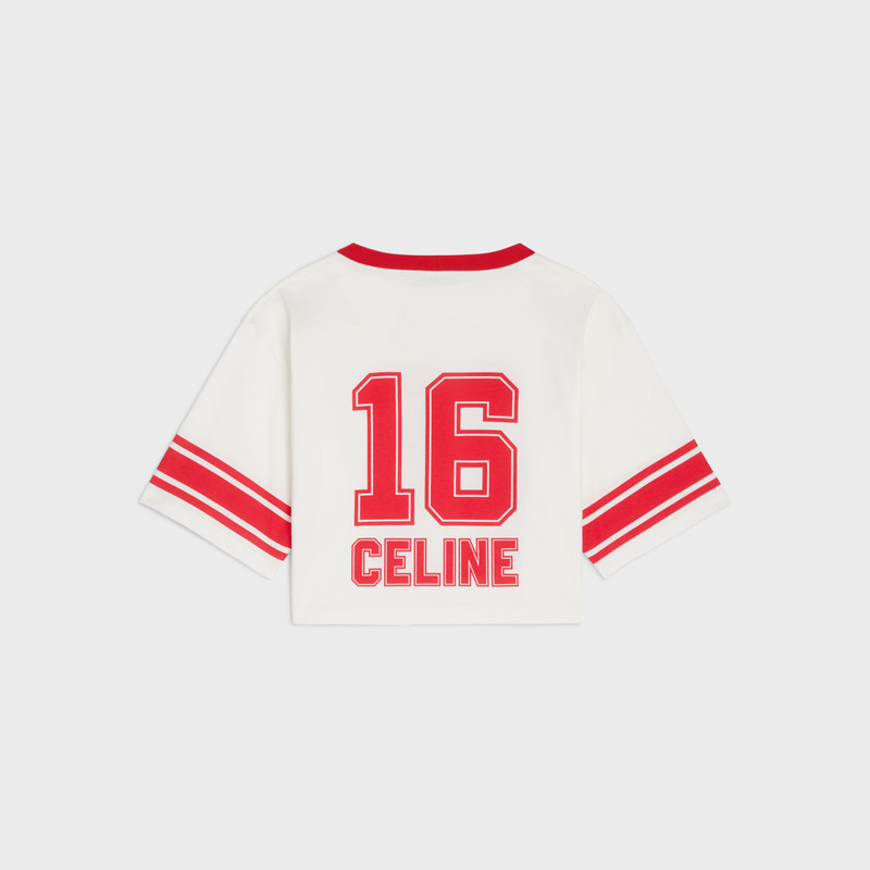 CELINE Celine 16 cropped t-shirt in cotton jersey outlook