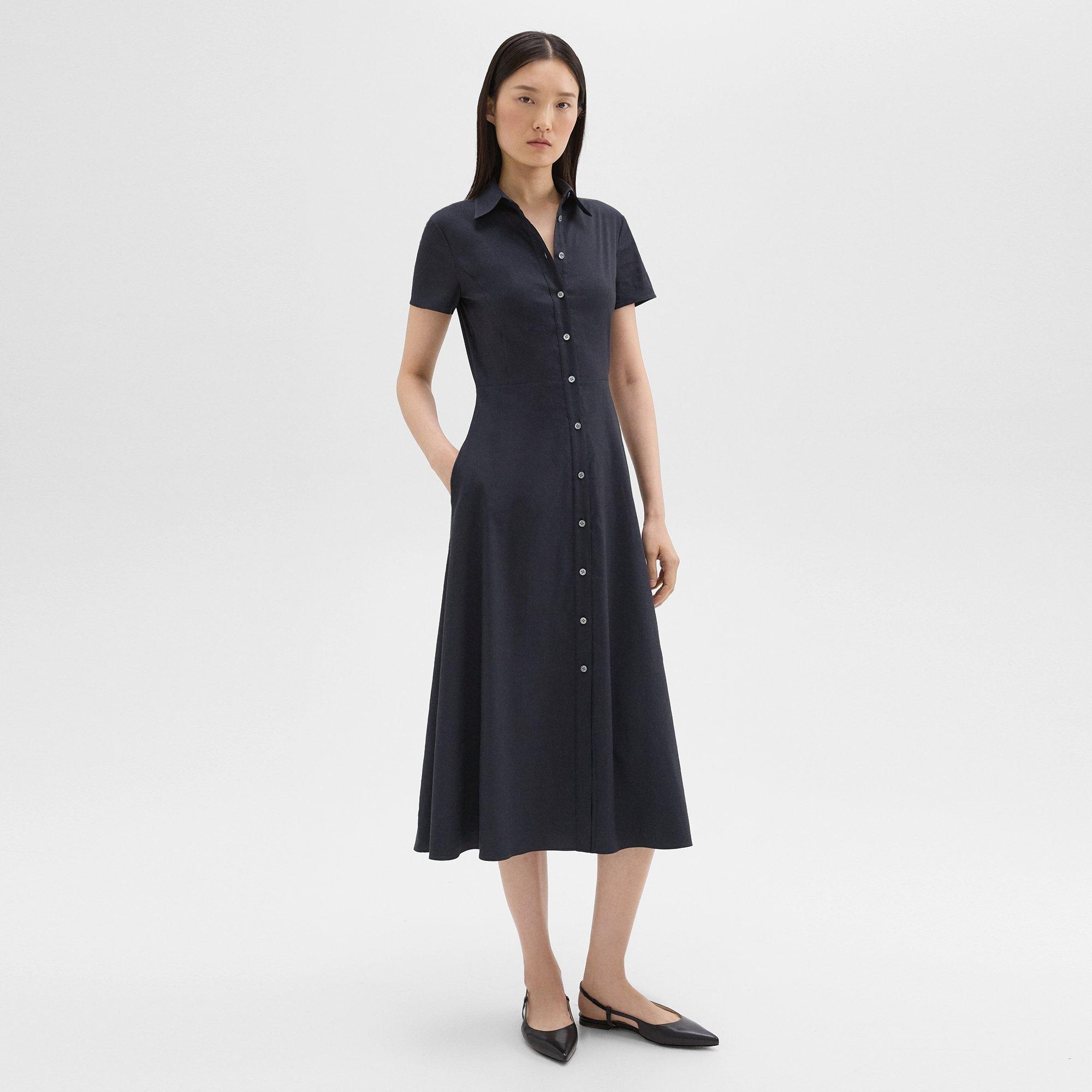 Midi Shirt Dress in Good Linen - 3