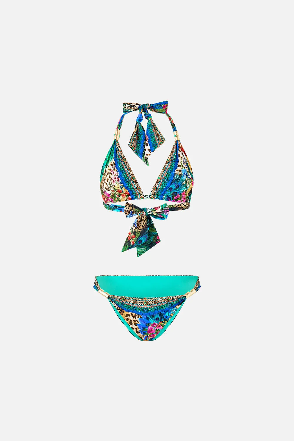 SOFT THICK TIE TRI BIKINI SET WITH TRIMS - 1