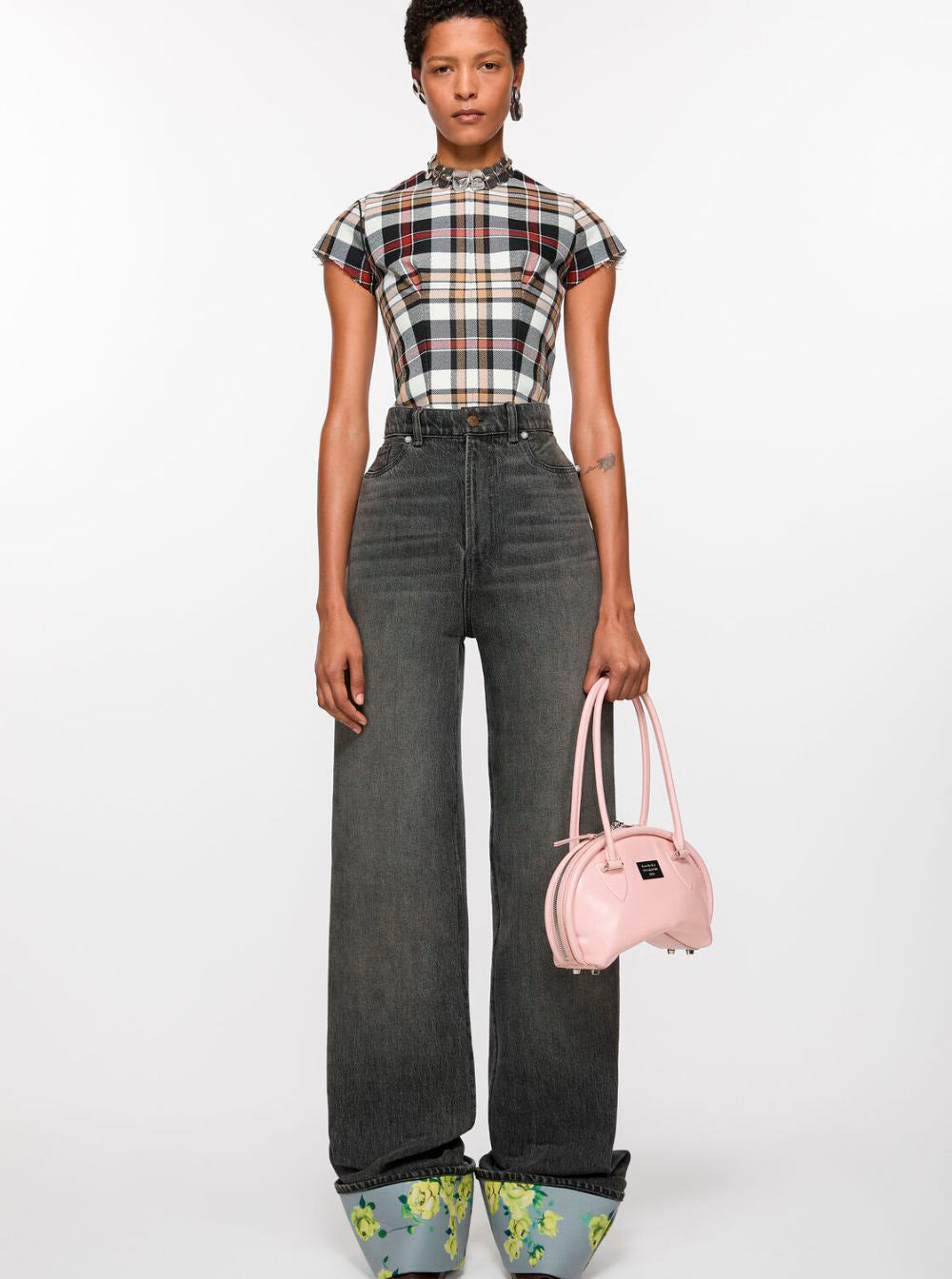 Acne Studios Women Pink Handbag With Two Top Handles And Logo Plaque On The Front In Leather Woman - 6