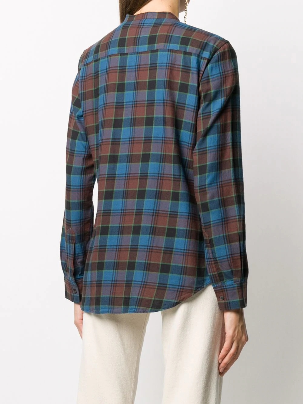 tartan check buttoned shirt - 4