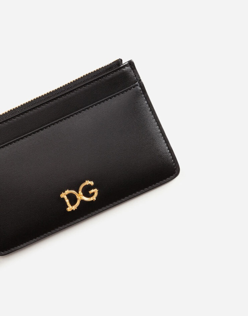 Dolce & Gabbana Medium calfskin card holder with baroque D&G outlook