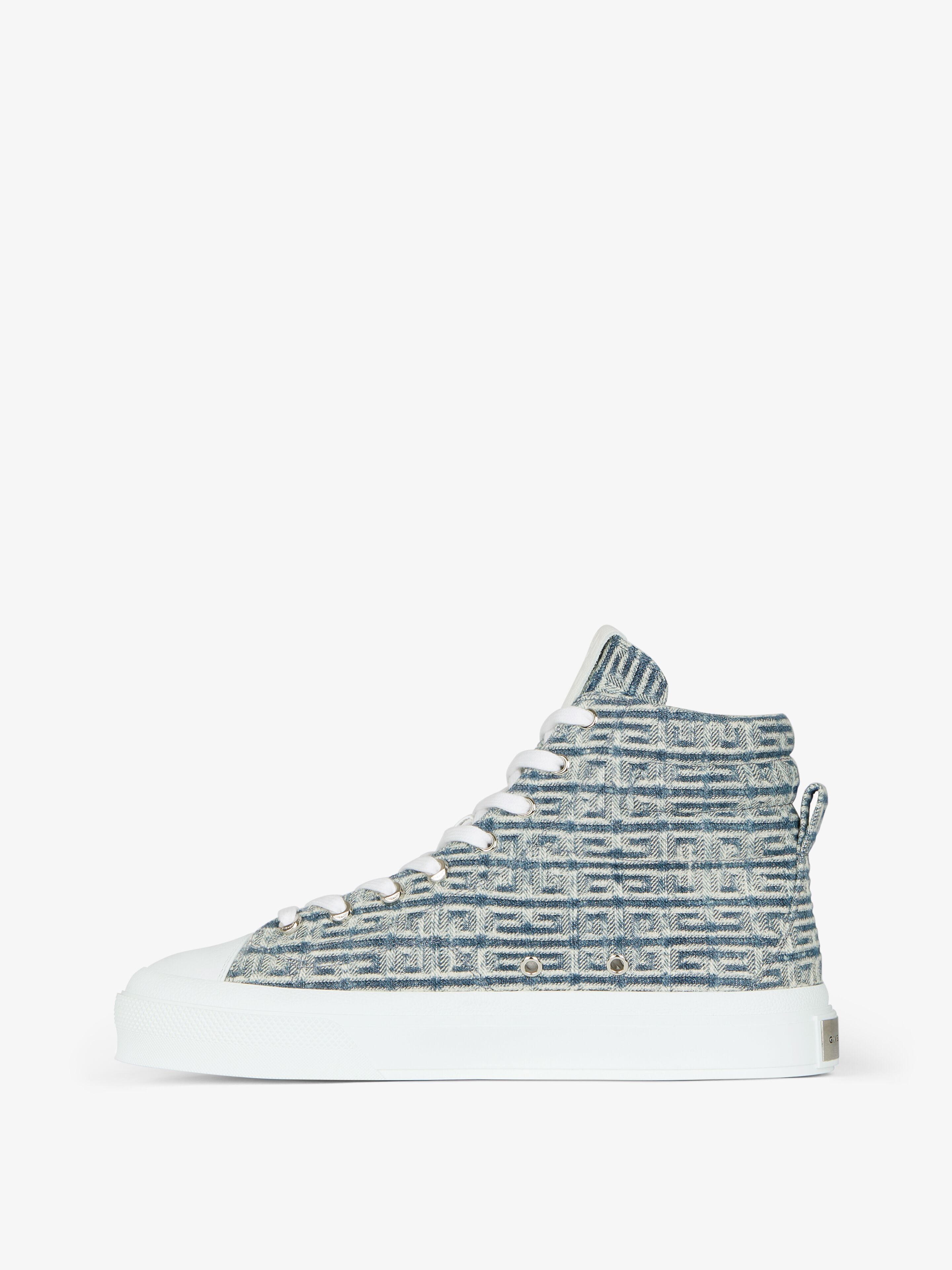 CITY HIGH-TOP SNEAKERS IN 4G JACQUARD - 3