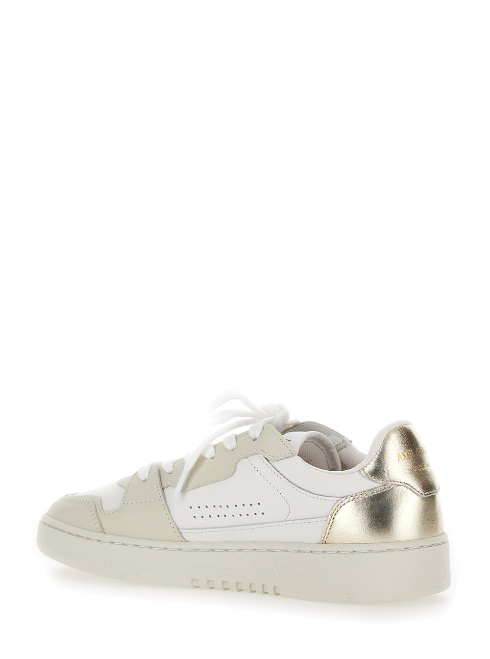 Axel Arigato Women 'Dice Lo' White Sneakers With Logo Detail And Metallic Heel Tab In Suede And Leat - 3