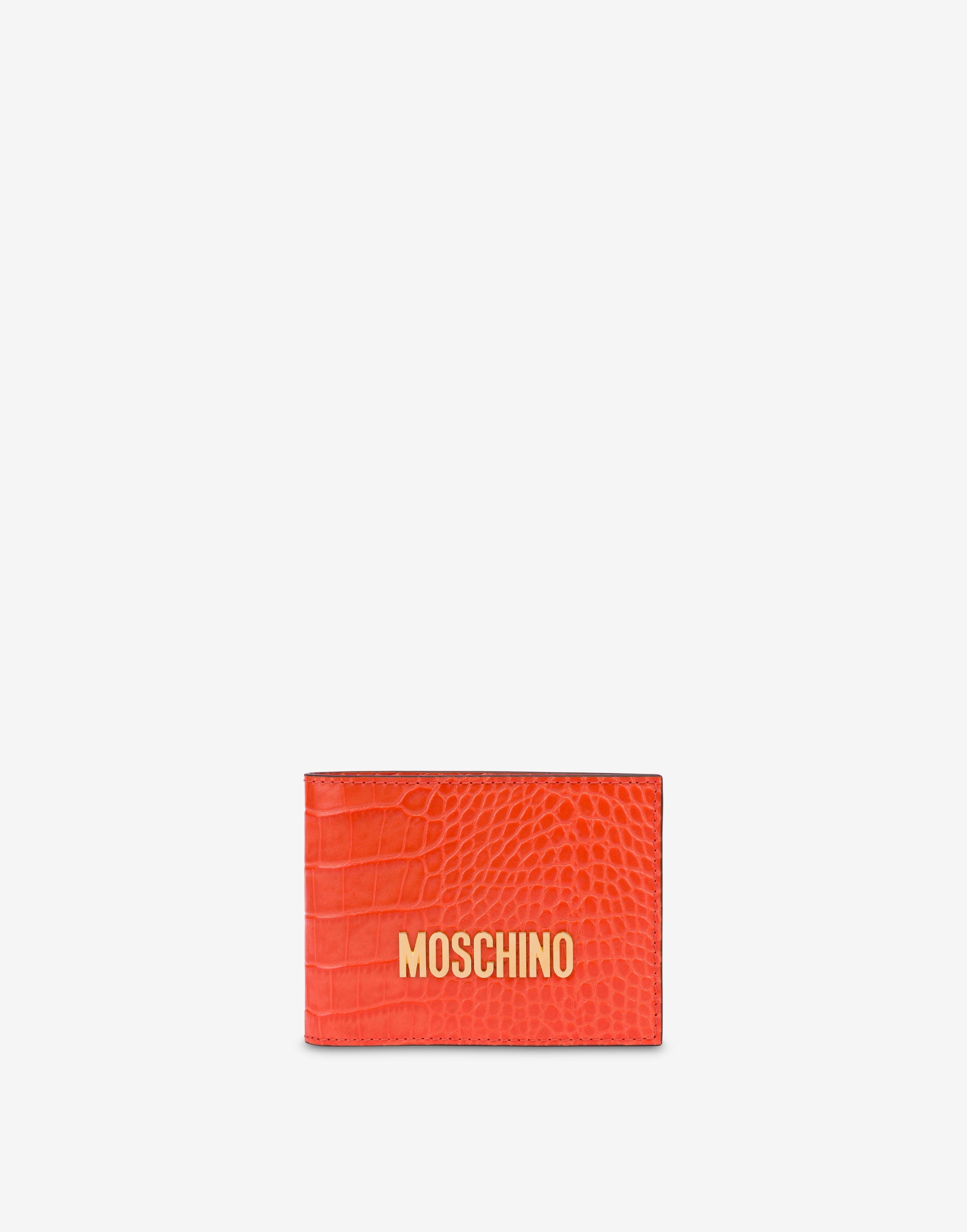 CROCODILE-PRINT FLAP WALLET - 1