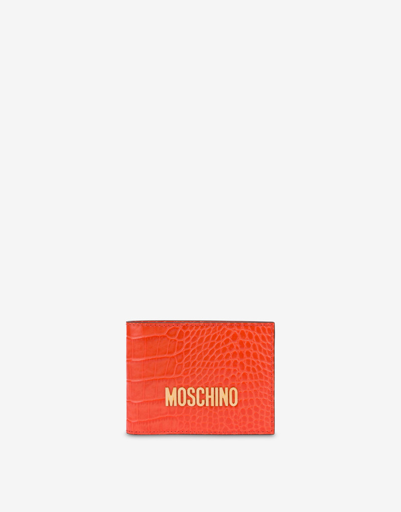 CROCODILE-PRINT FLAP WALLET 1