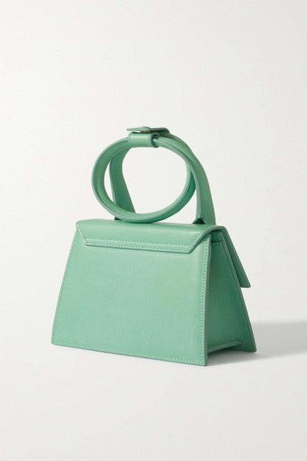 JACQUEMUS Le Chiquito Noeud Green Leather Shoulder Bag - 2