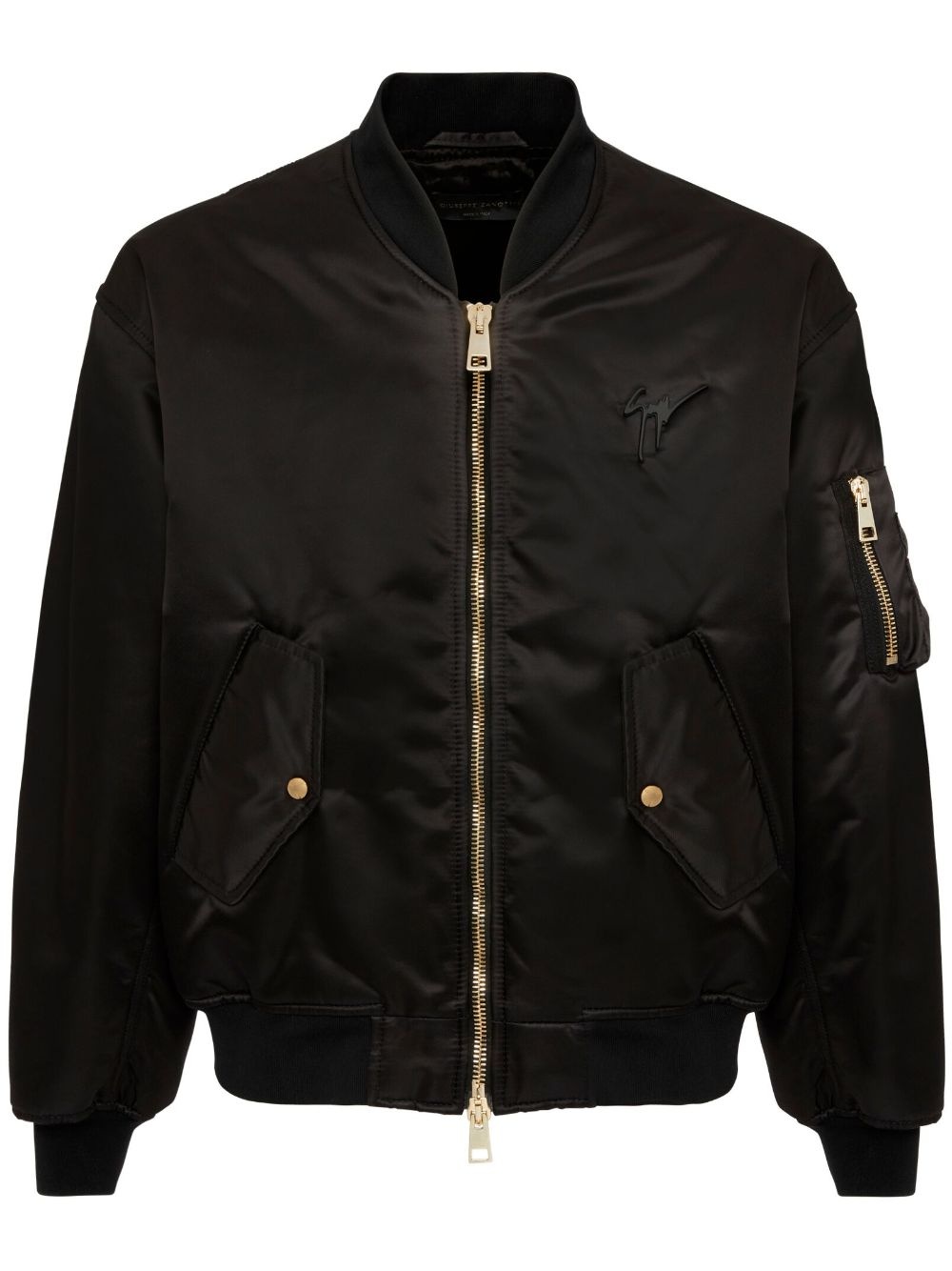logo-embroidered lightweight bomber jacket - 1