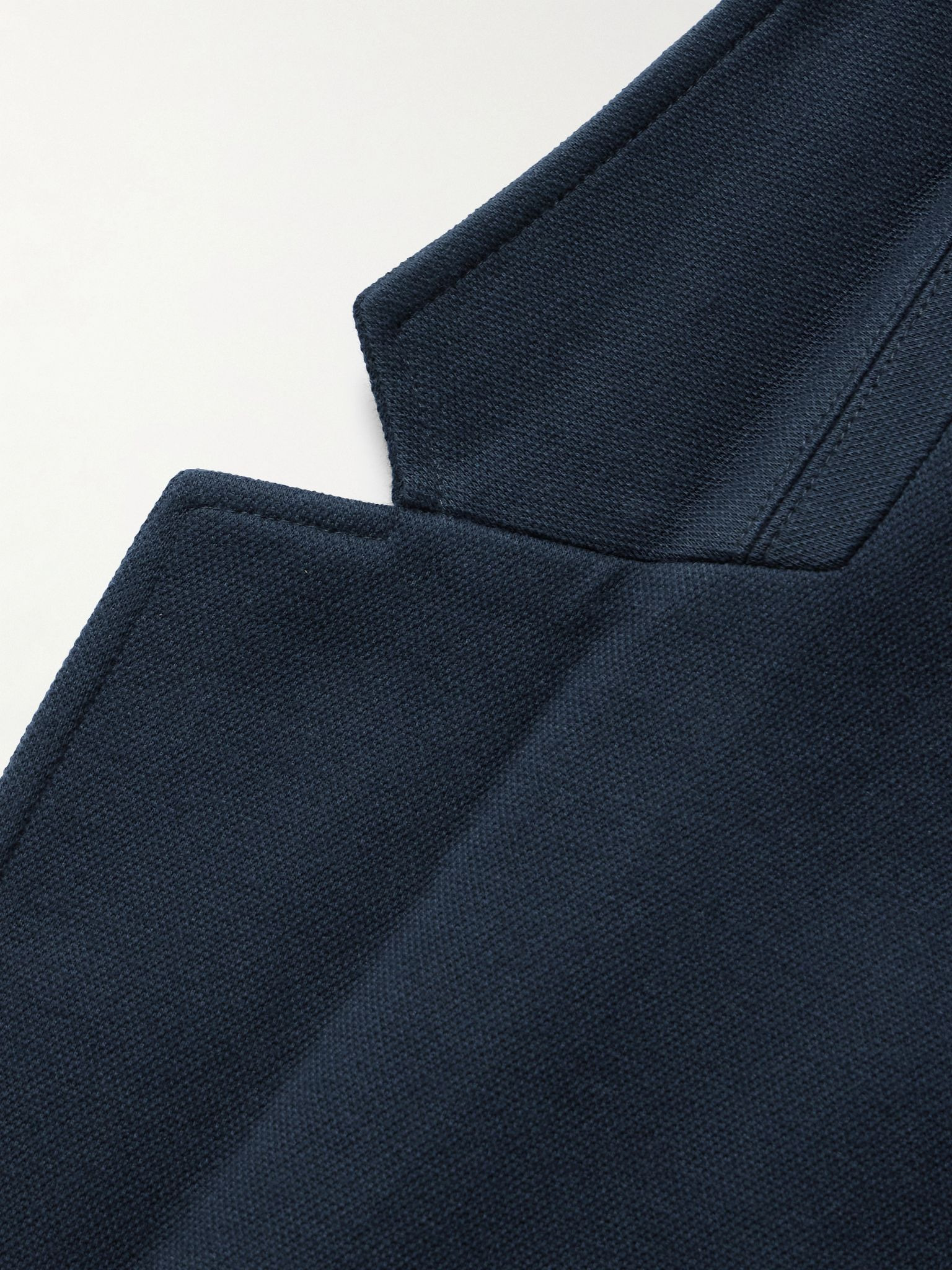Butler Cotton-Blend Piqué Blazer Navy - 6
