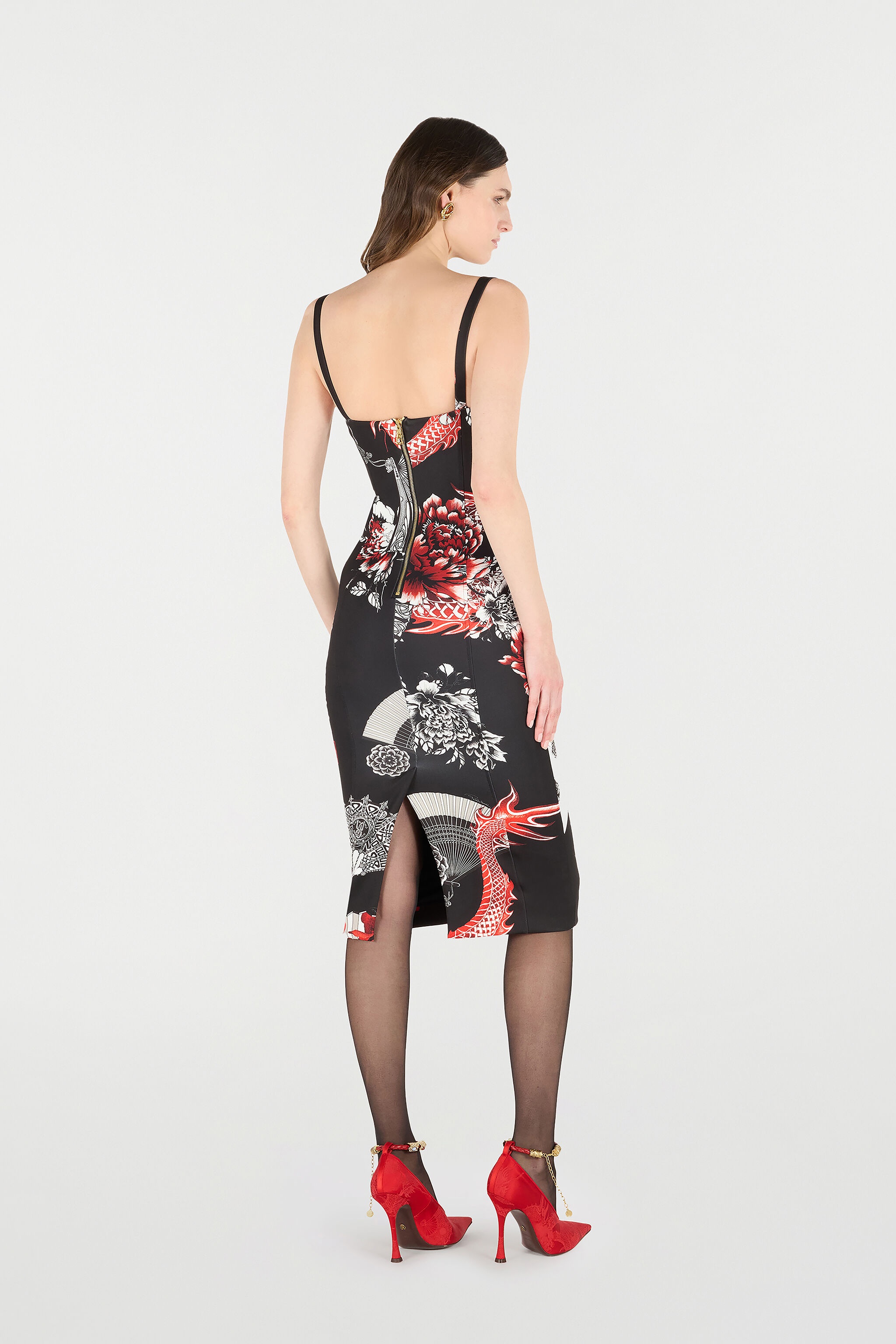 Midi Dress With Dragon - 4