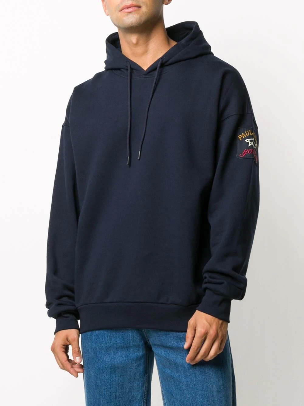 long sleeve embroidered logo hoodie - 3