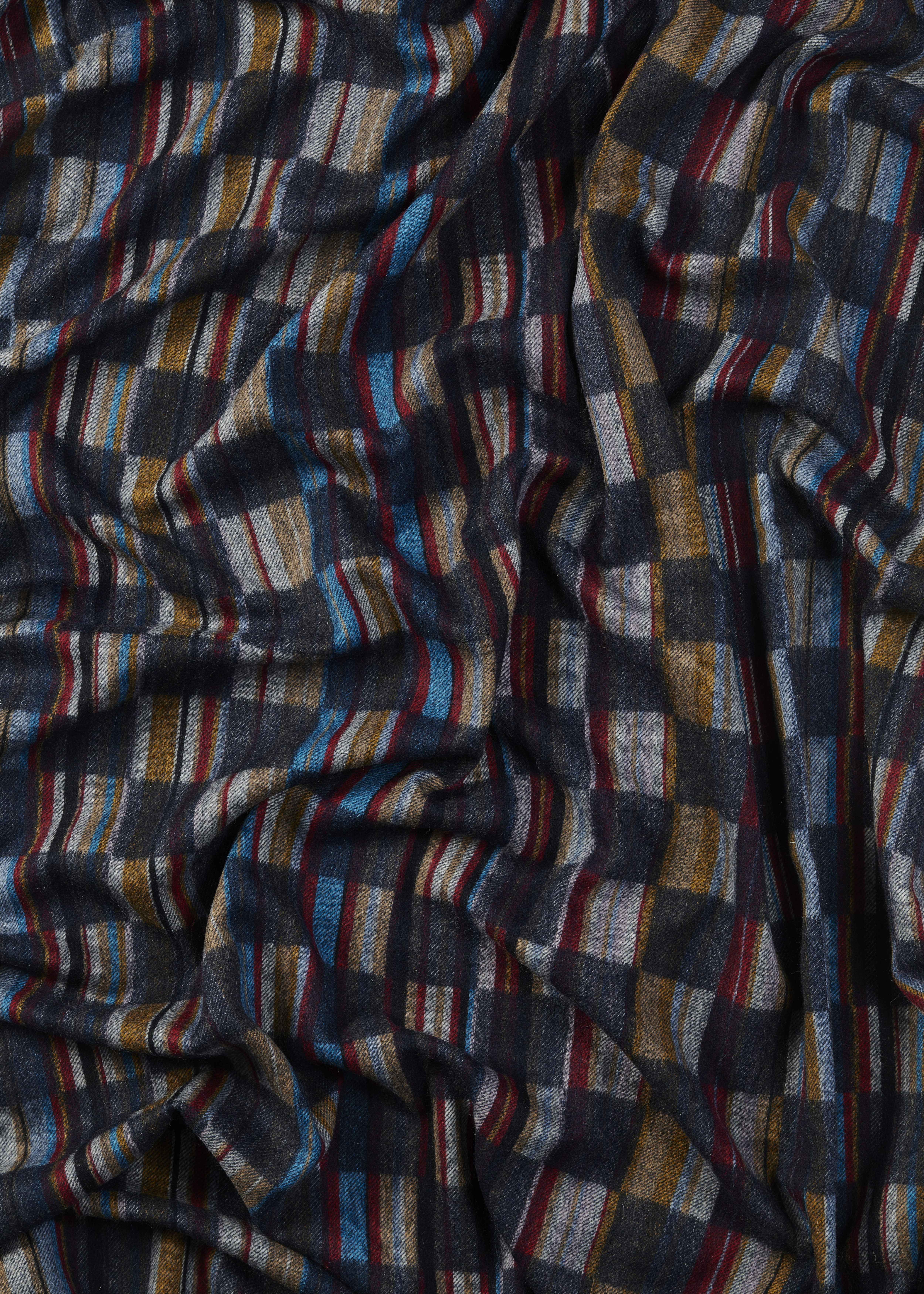 Lambswool 'Signature Stripe' Check Blanket - 4