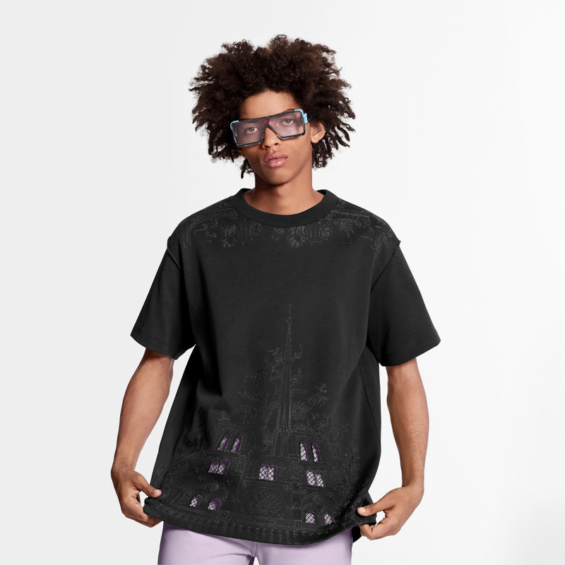 Notre Dame & Pont Neuf Embroidered T-Shirt 4