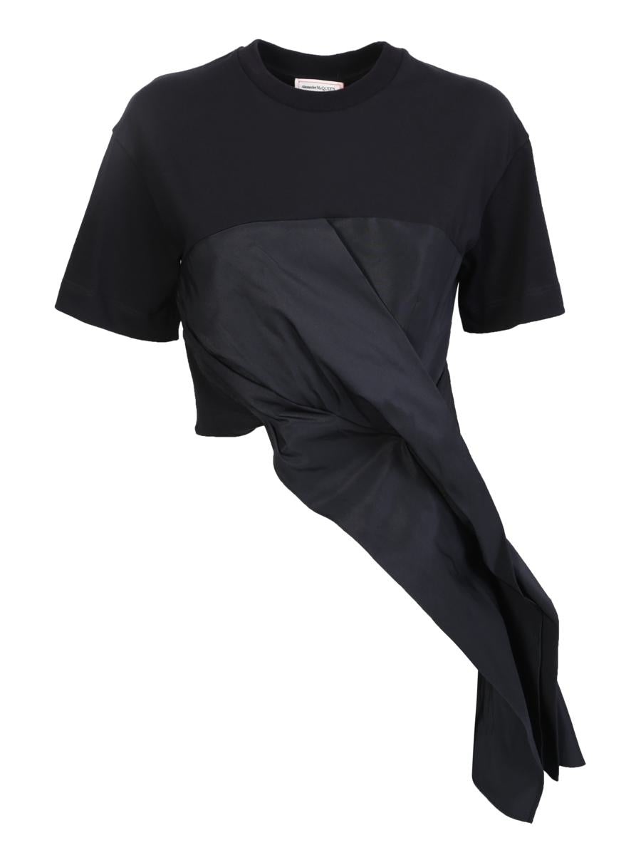 Tシャツ・カットソー Alexander Mcqueen Draped Hybrid T-Shirt Alexander McQueen ALEXANDER MCQUEEN T-SHIRTS | baltini