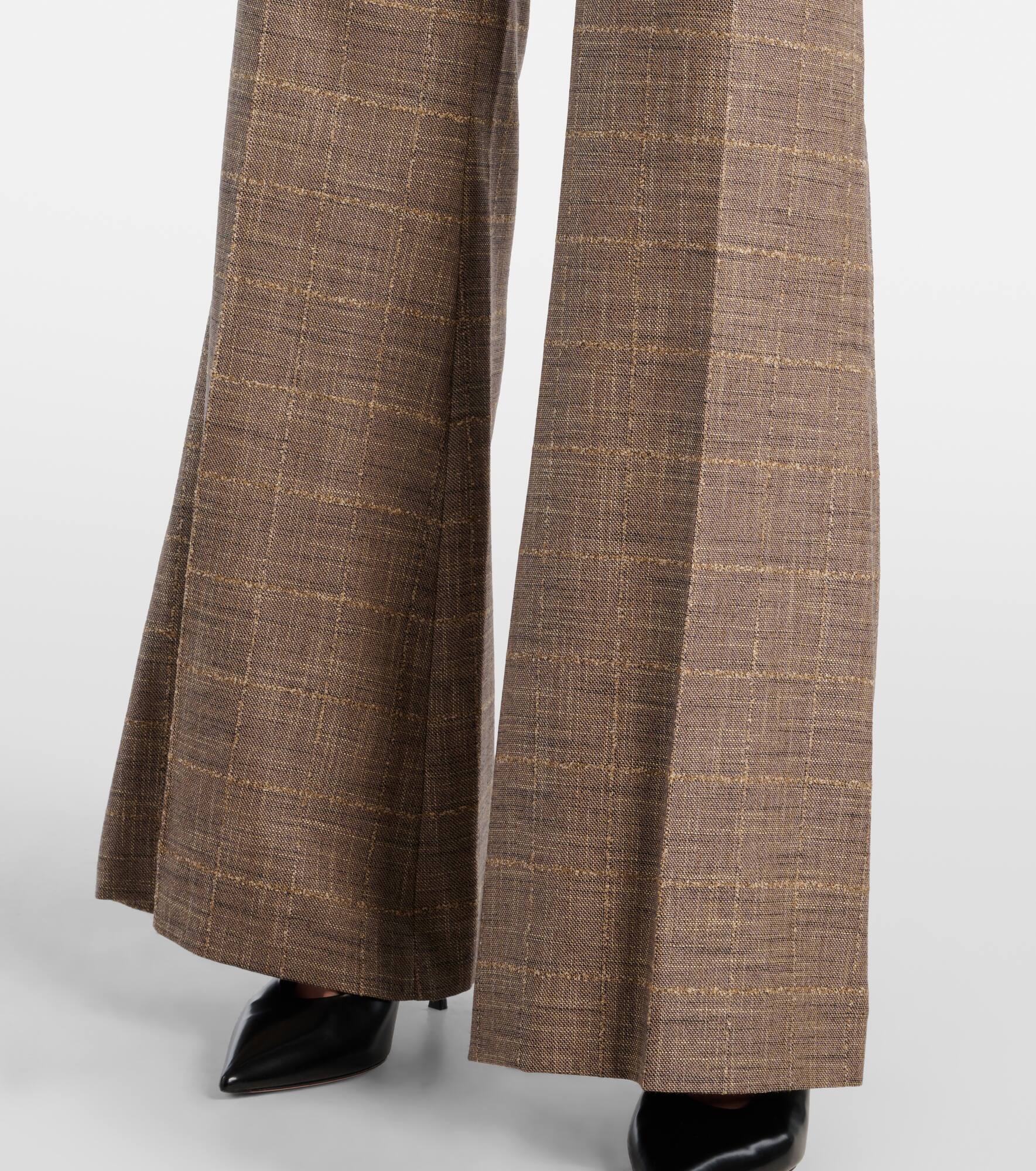 Stevens wool-blend flared pants - 6