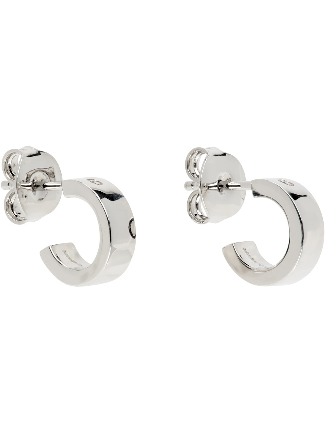 Numeric Minimal Signature Hoop Earrings - 2