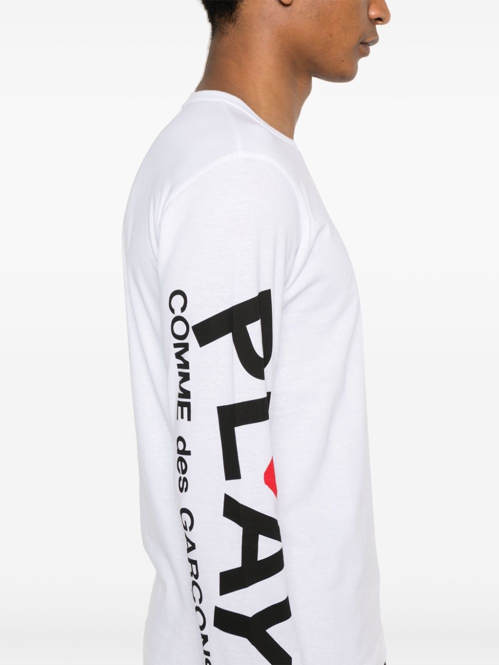 long-sleeve heart-print T-shirt - 5