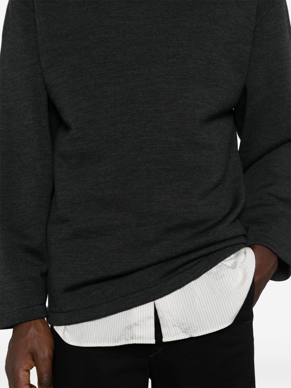 mélange effect sweatshirt - 5