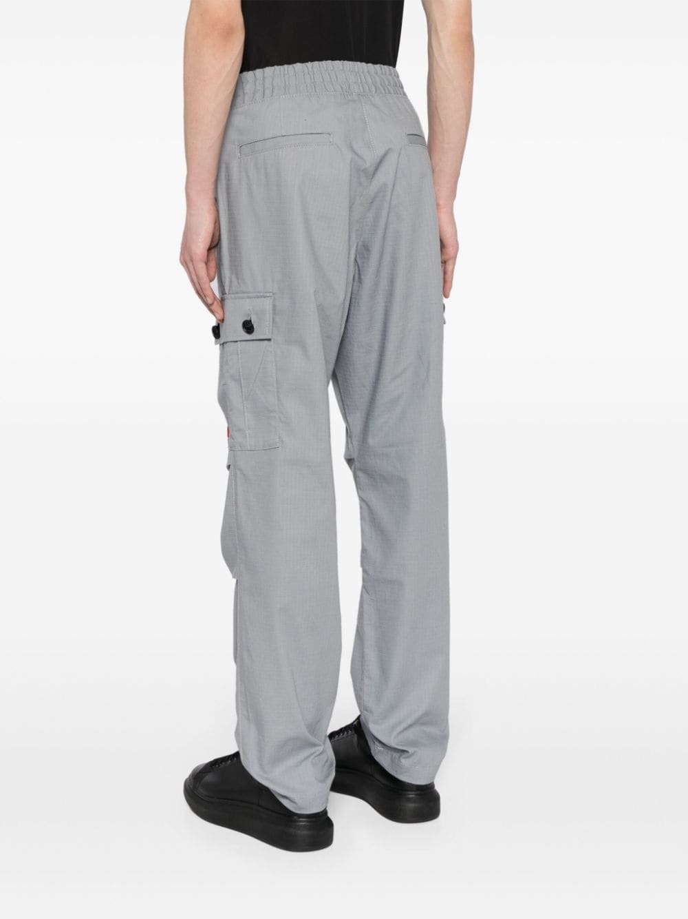 straight-leg cargo trousers - 4