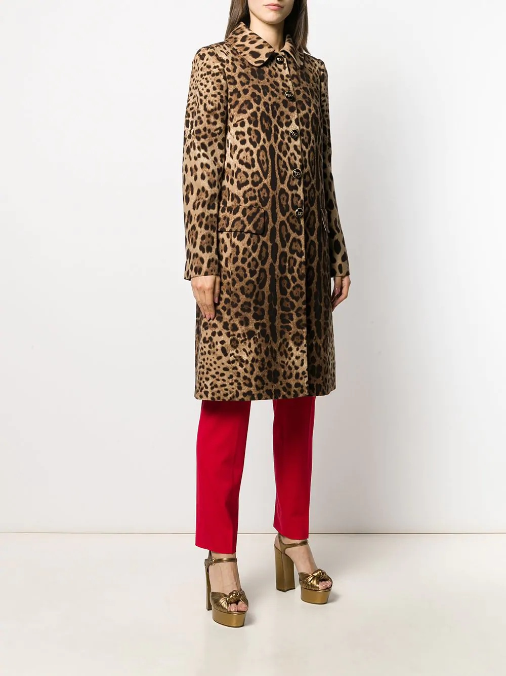 leopard print coat - 3